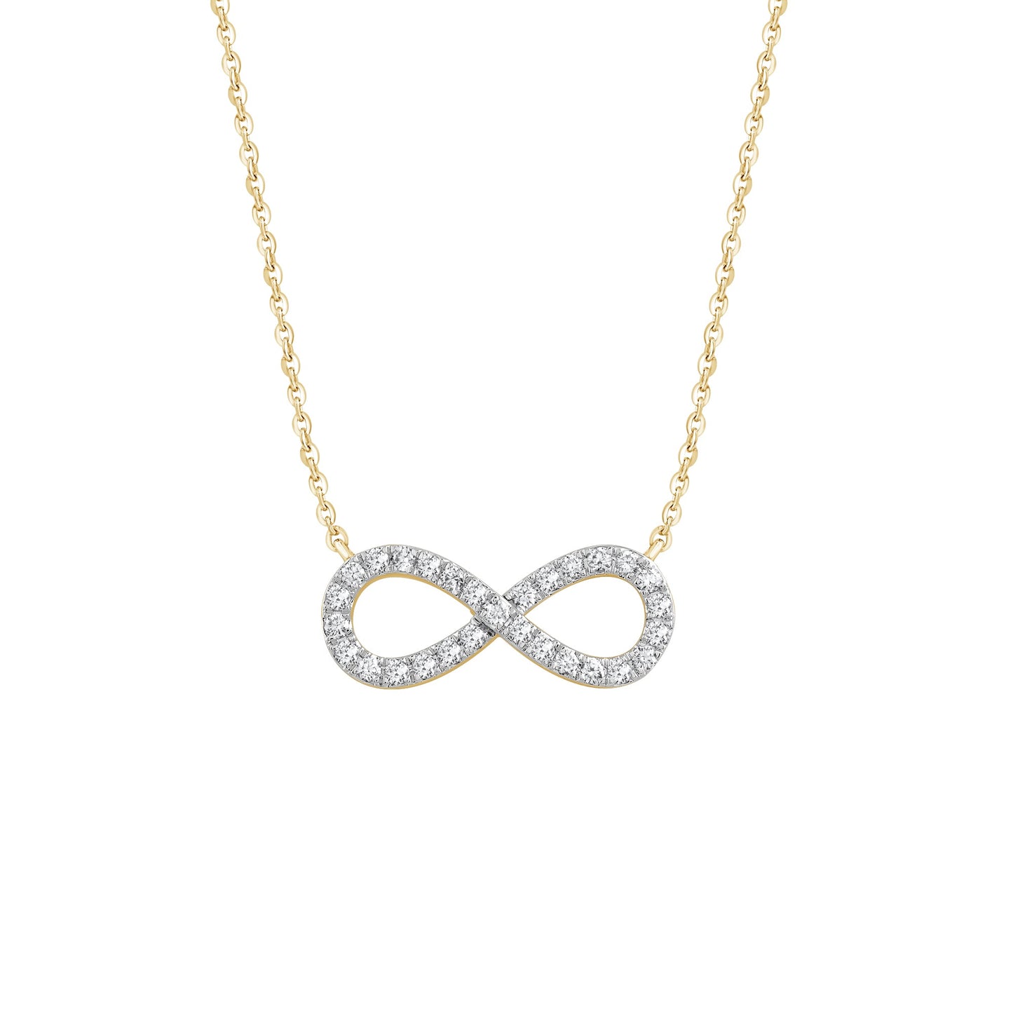 14k Gold 1/5 cttw Infinity Pendant Necklace - Dewberry Diamonds