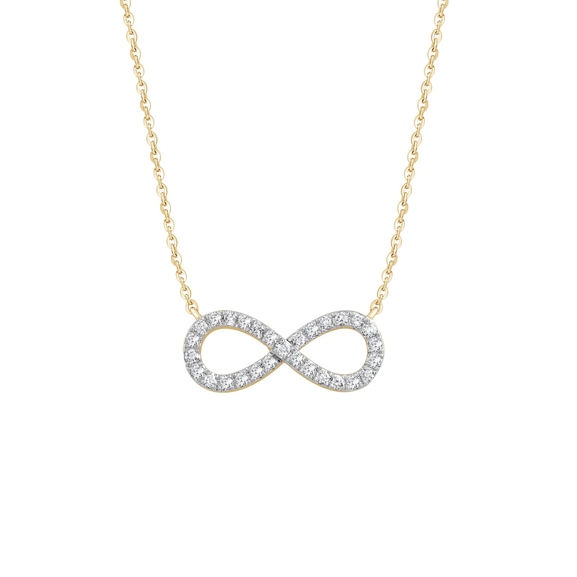 14k Gold 1/5 cttw Infinity Pendant Necklace - Dewberry Diamonds