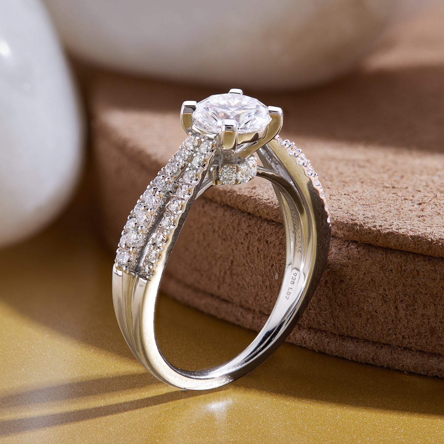 1.5 Ct Lab Grown Diamond Engagement Ring 925 Silver - Dewberry Diamonds