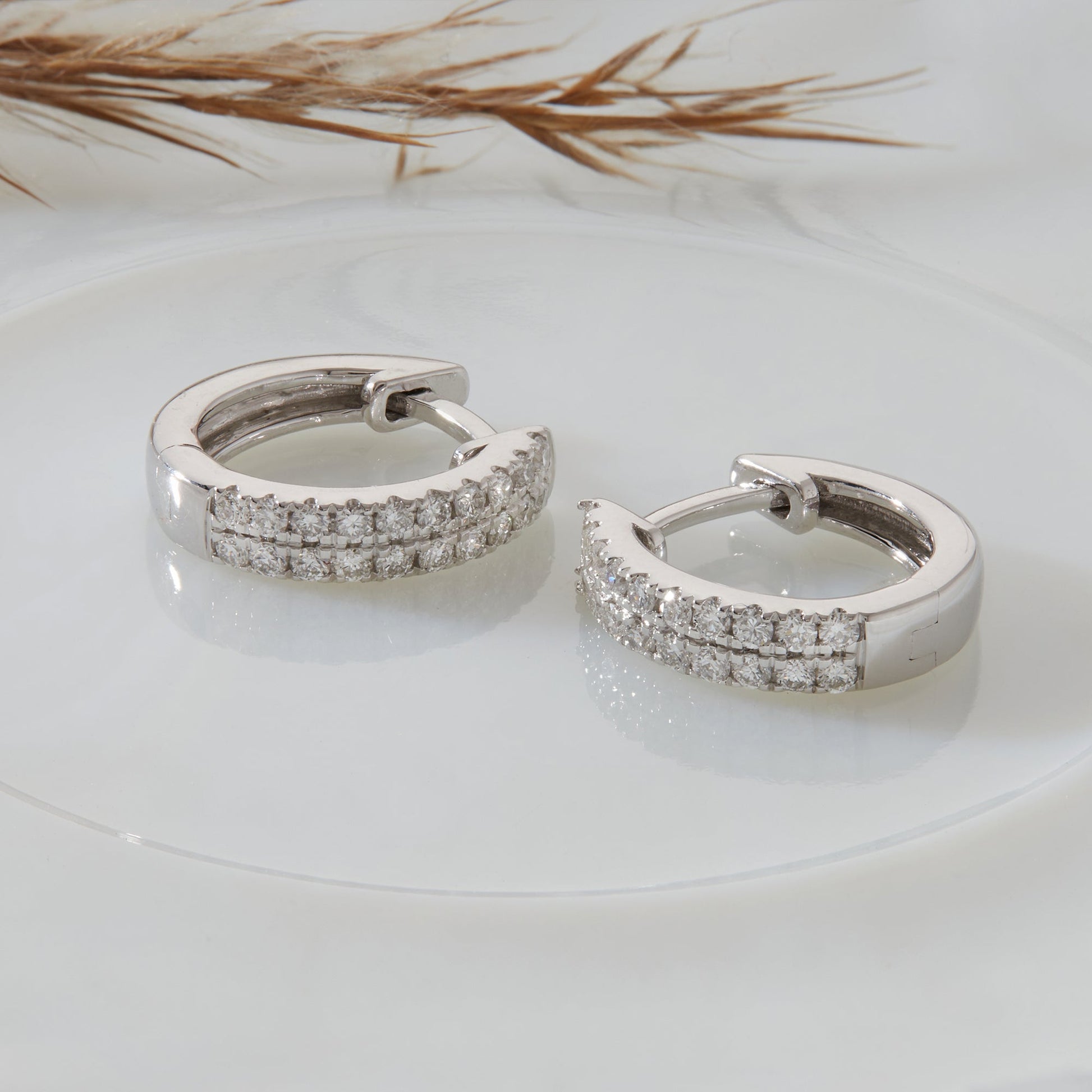 1/5 Ct Lab Grown Diamond Huggie Hoop Earrings - Dewberry Diamonds