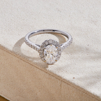 1.5 Cttw 925 Sterling Silver Solitaire with Side Accent Diamond Ring - Dewberry Diamonds