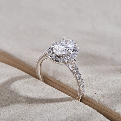 1.5 Cttw 925 Sterling Silver Solitaire with Side Accent Diamond Ring - Dewberry Diamonds