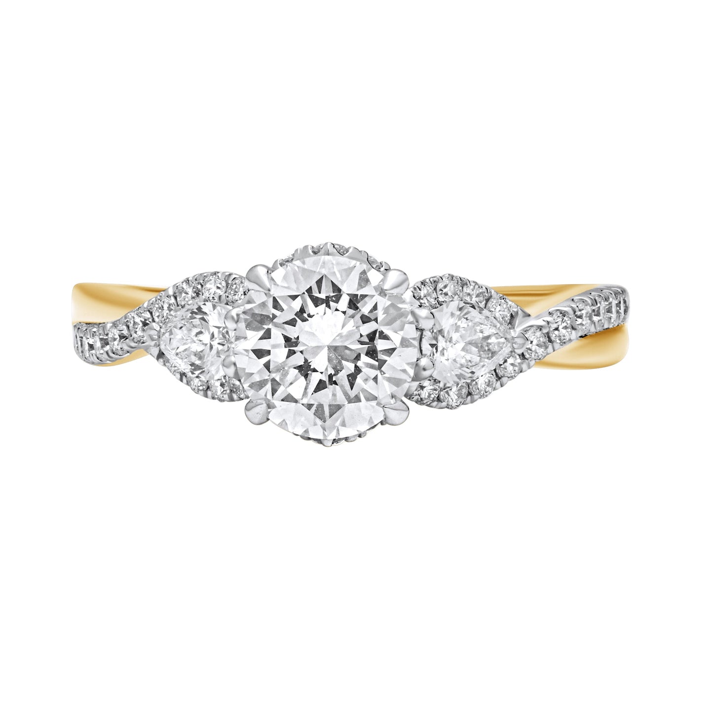 1.50 CT Lab Grown Diamond Three Stone Engagement Ring - Dewberry Diamonds