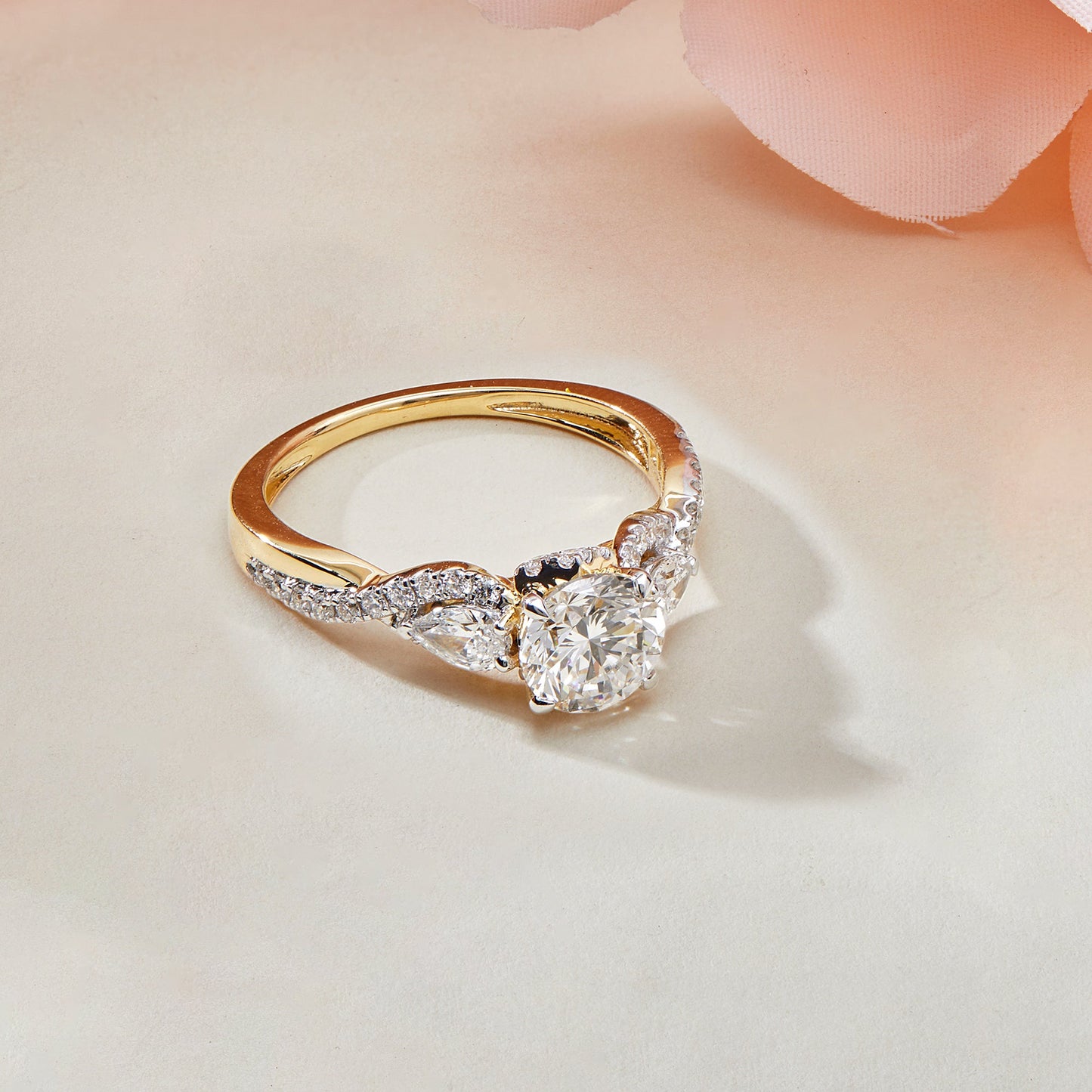 1.50 CT Lab Grown Diamond Three Stone Engagement Ring - Dewberry Diamonds