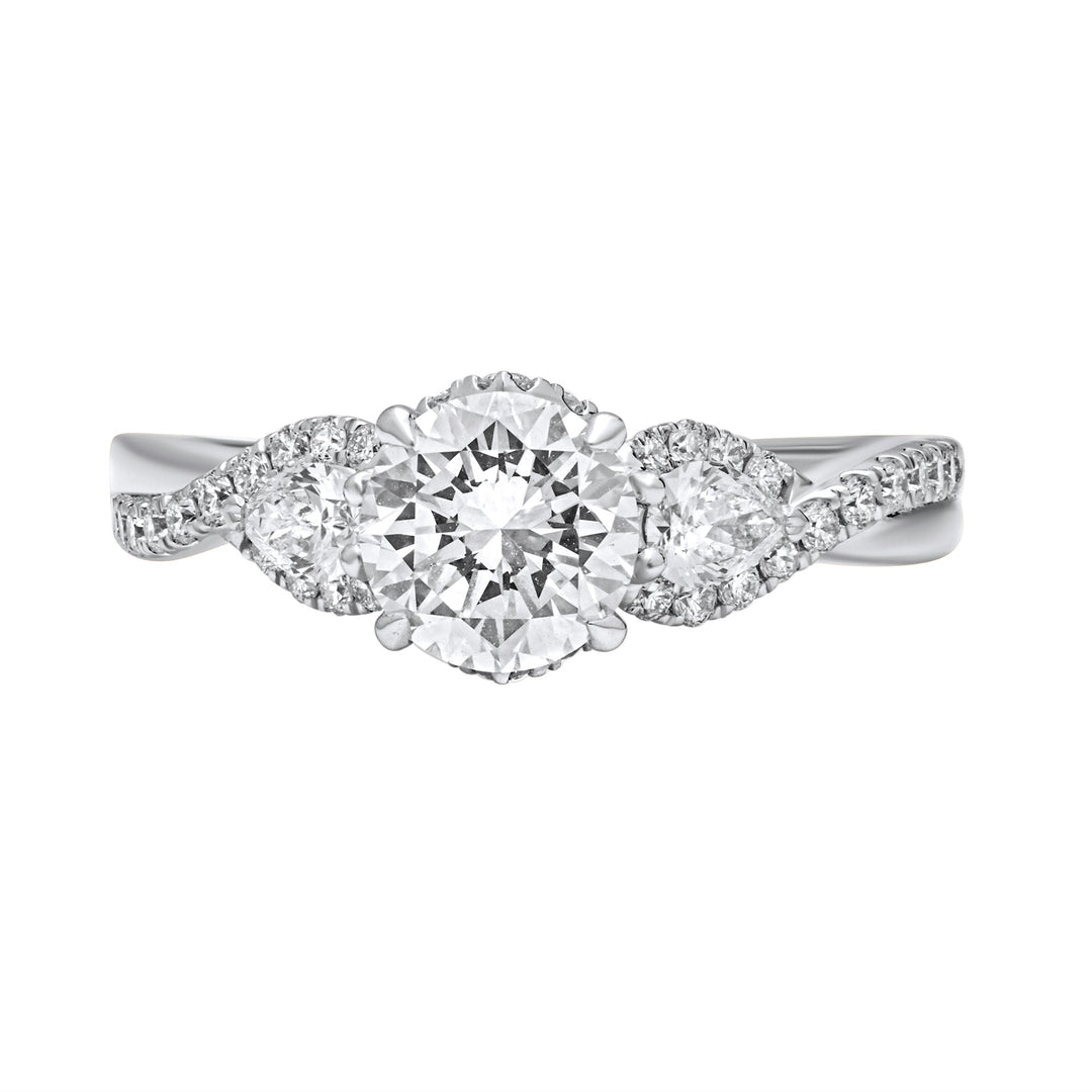 1.50 CT Lab Grown Diamond Three Stone Engagement Ring - Dewberry Diamonds