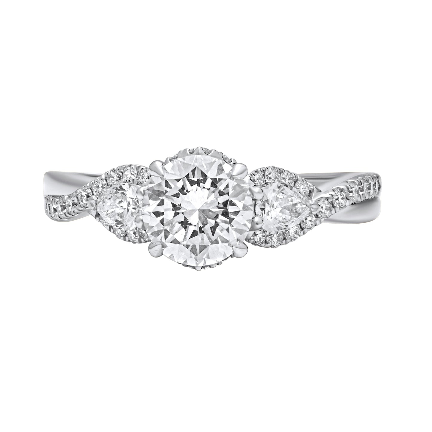 1.50 CT Lab Grown Diamond Three Stone Engagement Ring - Dewberry Diamonds