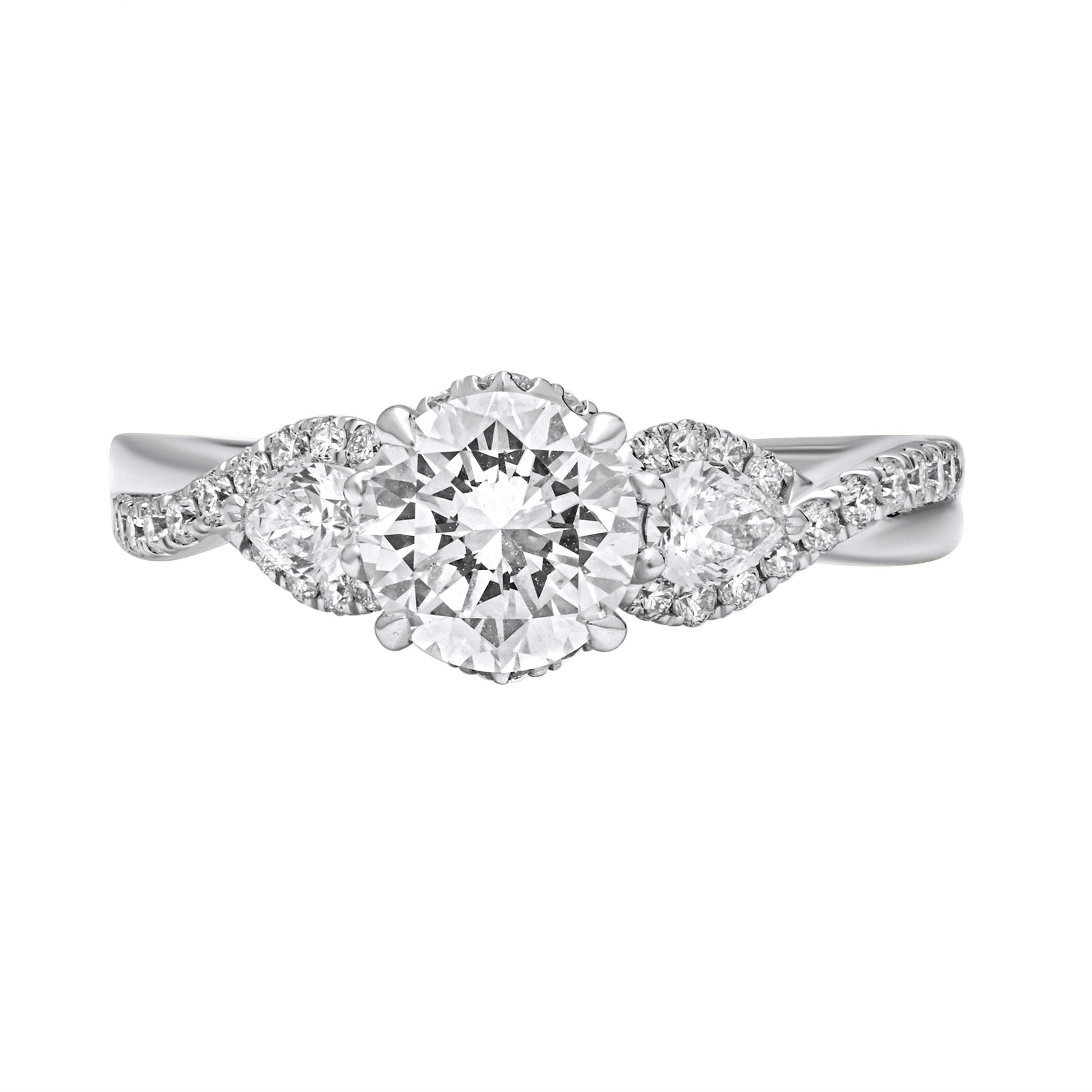 1.50 CT Lab Grown Diamond Three Stone Engagement Ring - Dewberry Diamonds