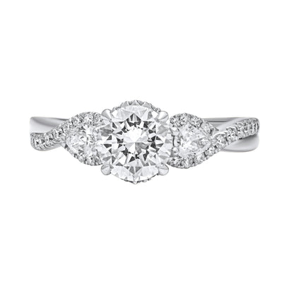 1.50 CT Lab Grown Diamond Three Stone Engagement Ring - Dewberry Diamonds