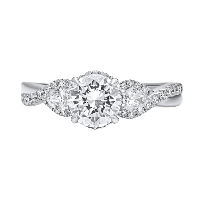 1.50 CT Lab Grown Diamond Three Stone Engagement Ring - Dewberry Diamonds