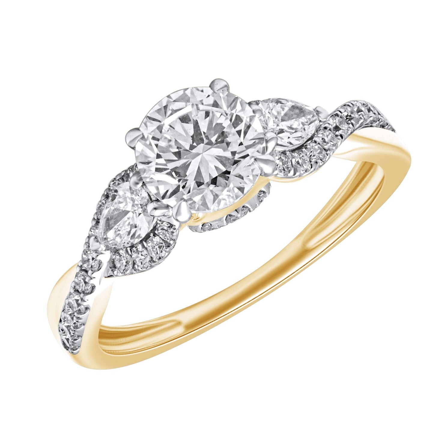 1.50 CT Lab Grown Diamond Three Stone Engagement Ring - Dewberry Diamonds