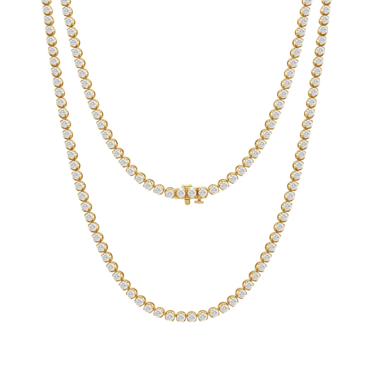15.75 Cttw Lab Grown Diamond 925 Silver Tennis Necklace - Dewberry Diamonds