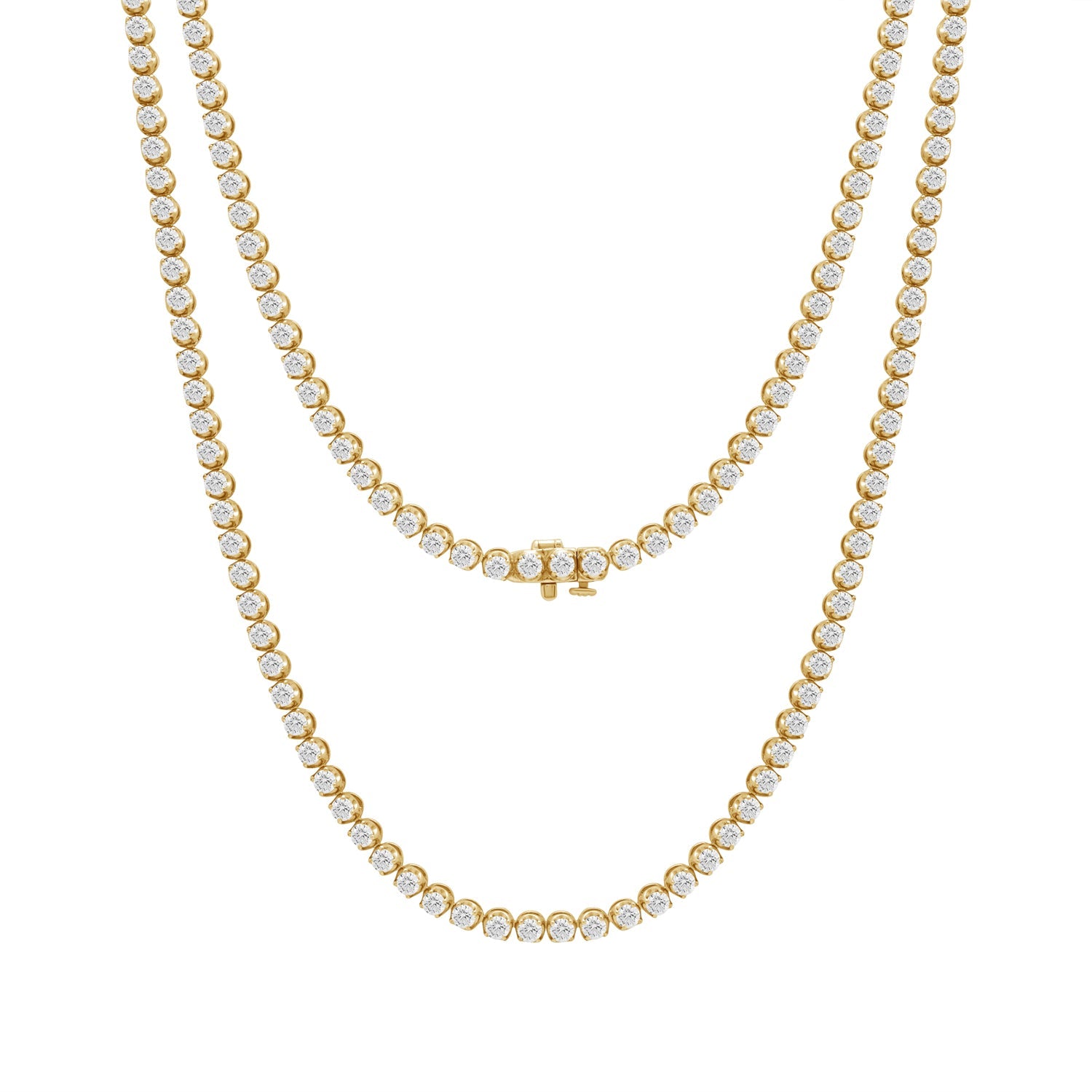 15.75 Cttw Lab Grown Diamond 925 Silver Tennis Necklace - Dewberry Diamonds