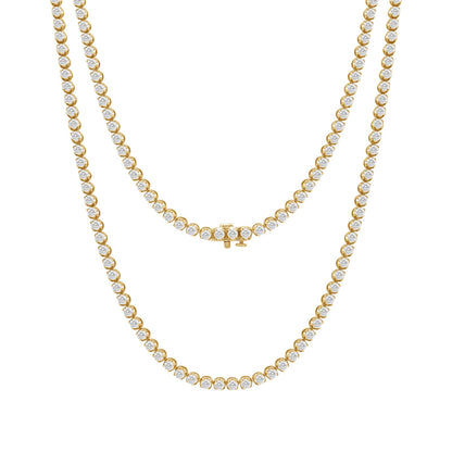 15.75 Cttw Lab Grown Diamond 925 Silver Tennis Necklace - Dewberry Diamonds