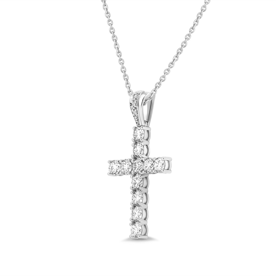 1.87 Ct Religious Cross Pendant Necklace 925 Silver - Dewberry Diamonds