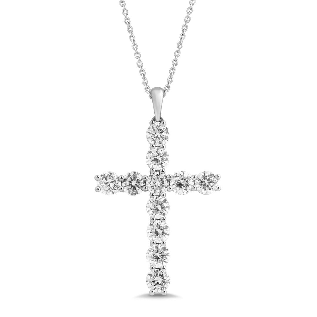 1.95 Ct Diamond 925 Silver Cross Pendant - Dewberry Diamonds