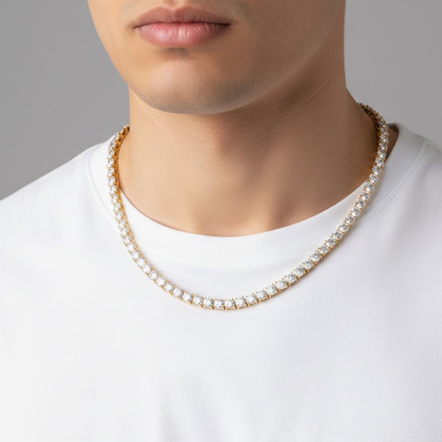 12.40 Cttw Lab Grown Diamond 925 Silver Tennis Necklace