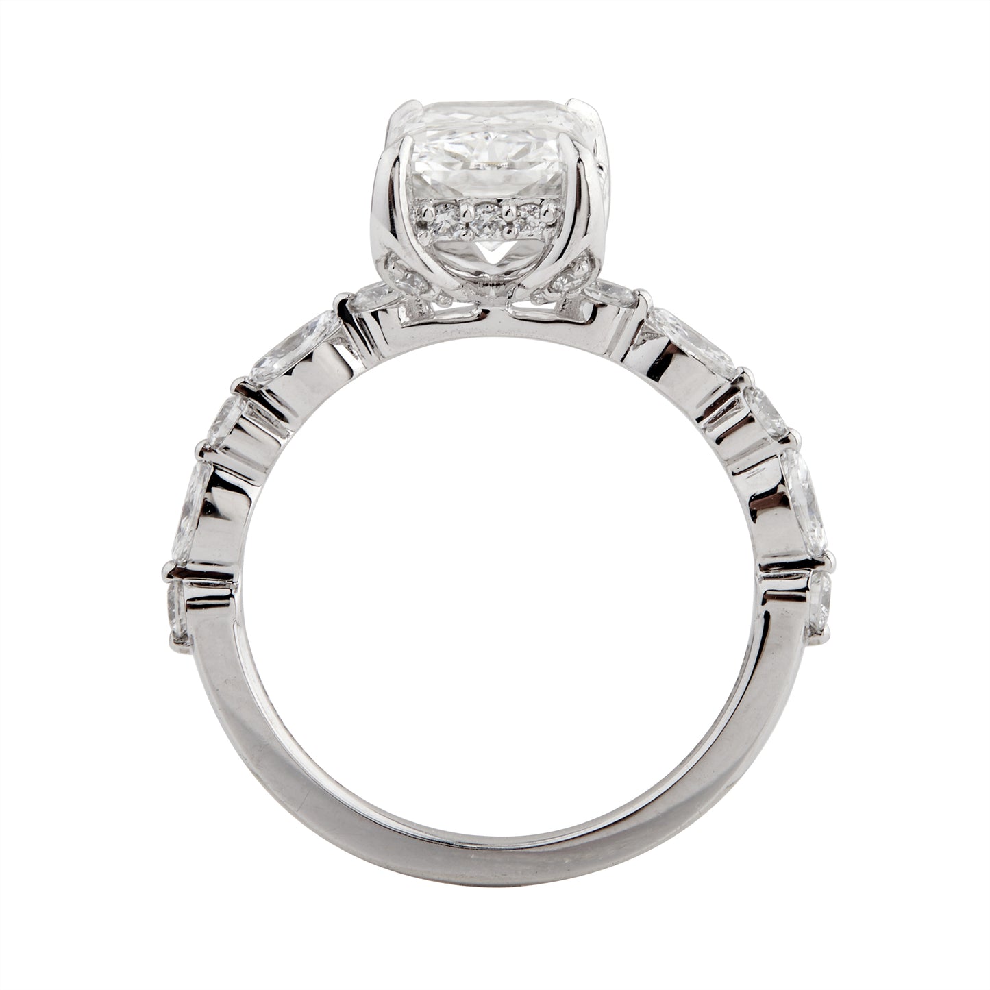 Emerald Cut Lab Grown Diamond Engagement Ring