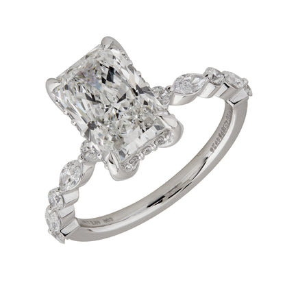 Emerald Cut Lab Grown Diamond Engagement Ring