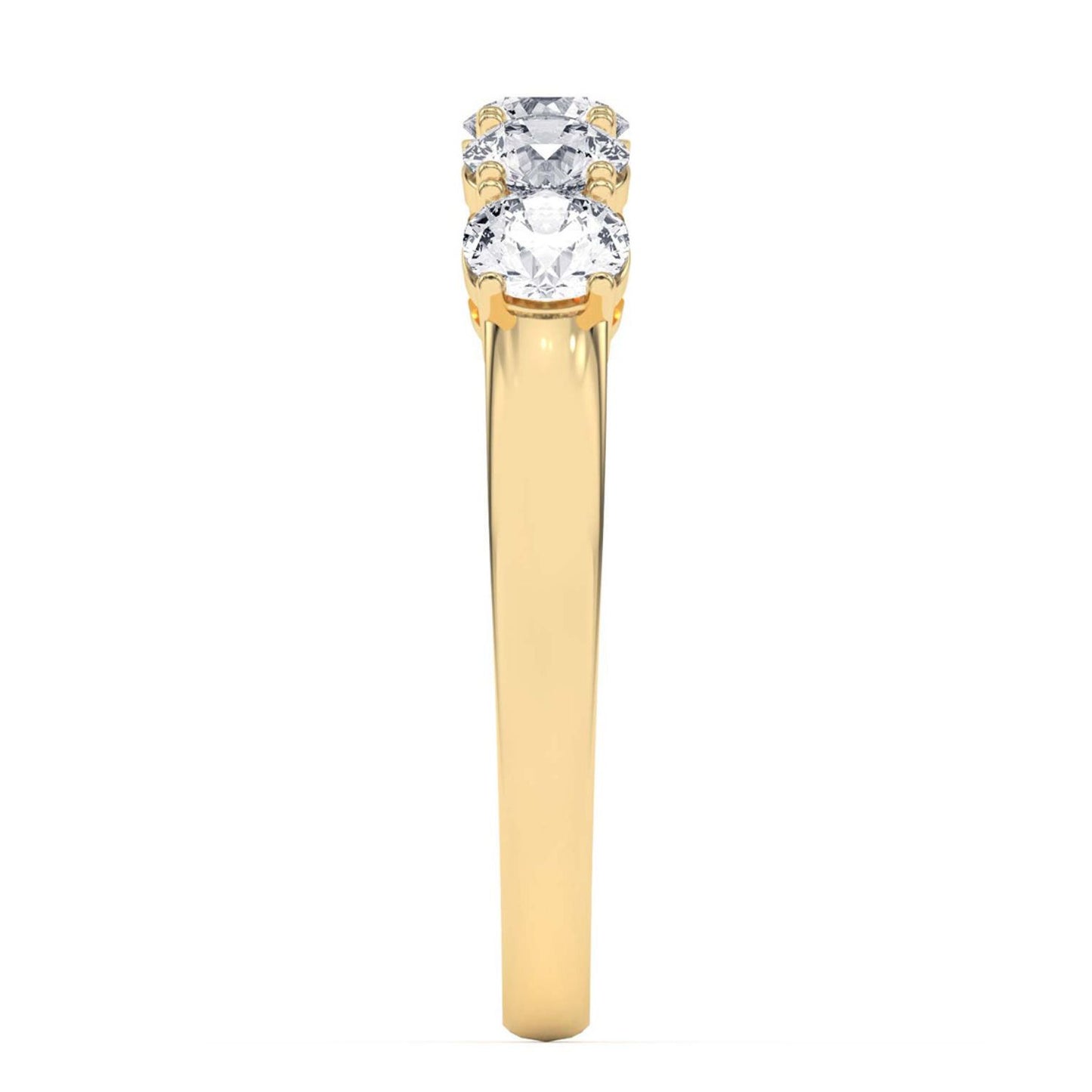 Women’s 1 CT Five Stone Diamond Wedding Band in 14K Yellow Gold