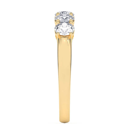 Women’s 1 CT Five Stone Diamond Wedding Band in 14K Yellow Gold