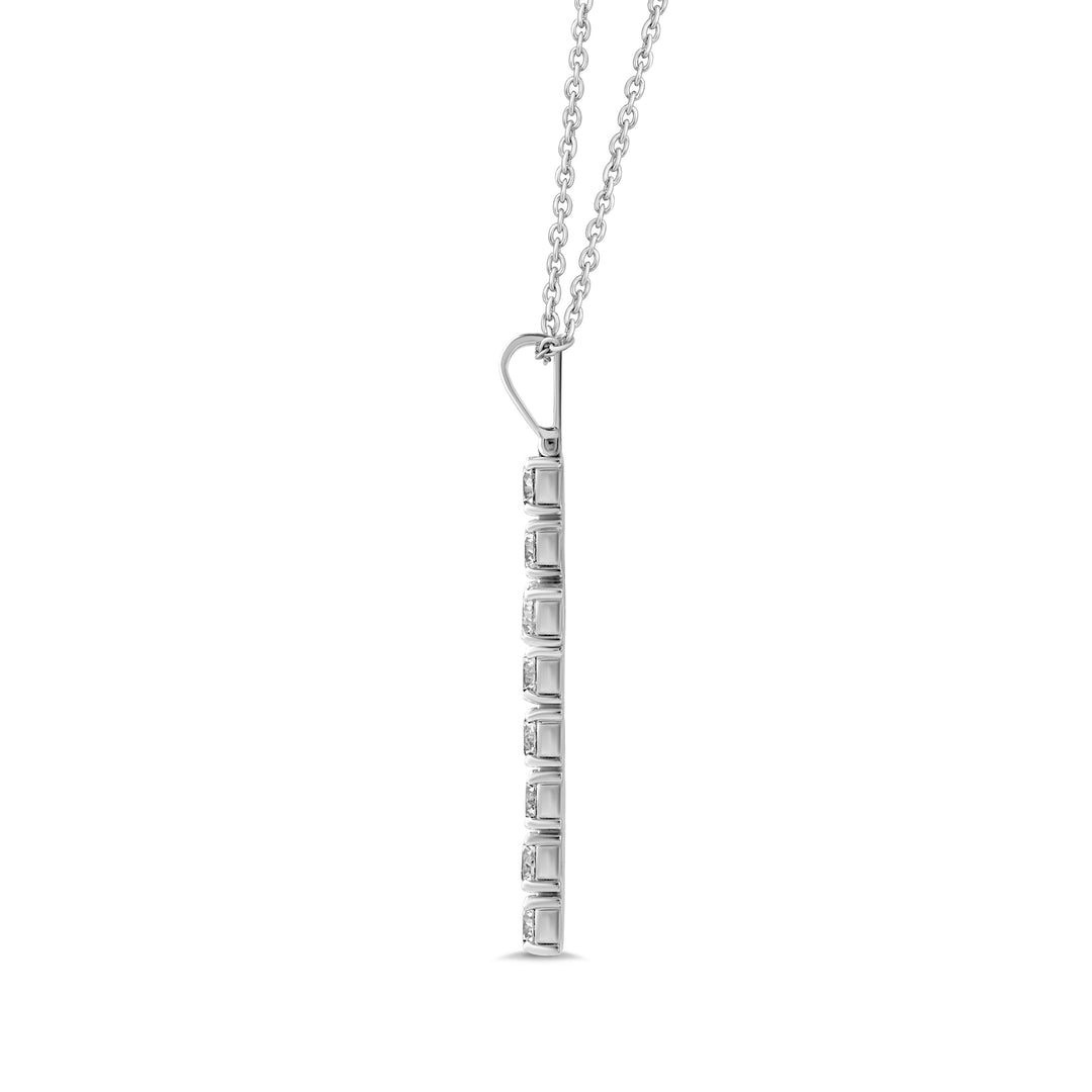 3 Ct Diamond Cross Pendant Necklace 925 Silver - Dewberry Diamonds
