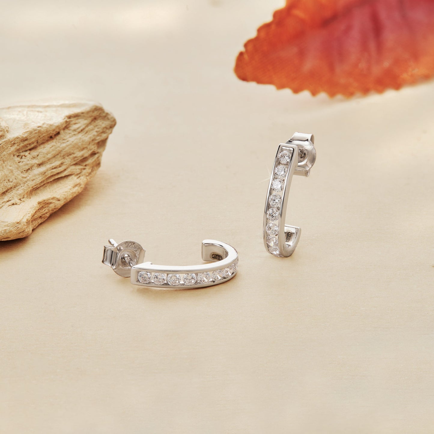 3/8 Cttw Lab Grown Diamond J Hoop Earrings - Dewberry Diamonds