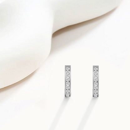 3/8 Cttw Lab Grown Diamond J Hoop Earrings - Dewberry Diamonds
