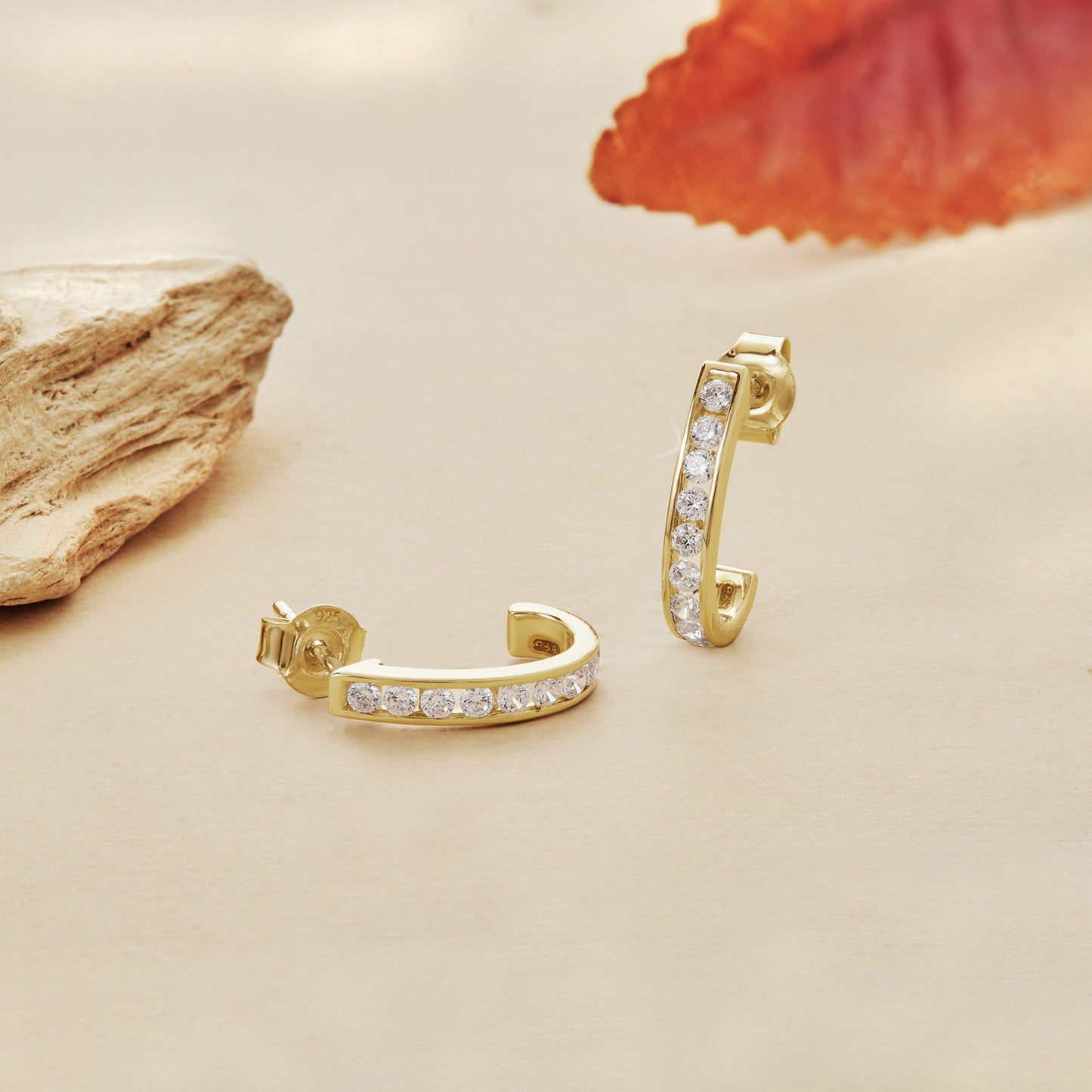 3/8 Cttw Lab Grown Diamond J Hoop Earrings - Dewberry Diamonds