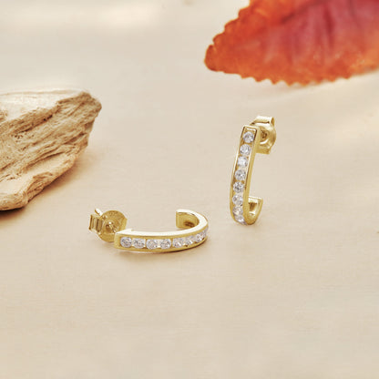 3/8 Cttw Lab Grown Diamond J Hoop Earrings - Dewberry Diamonds