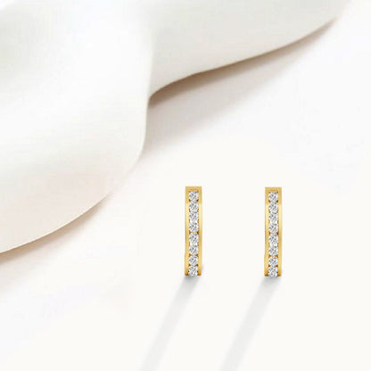 3/8 Cttw Lab Grown Diamond J Hoop Earrings - Dewberry Diamonds