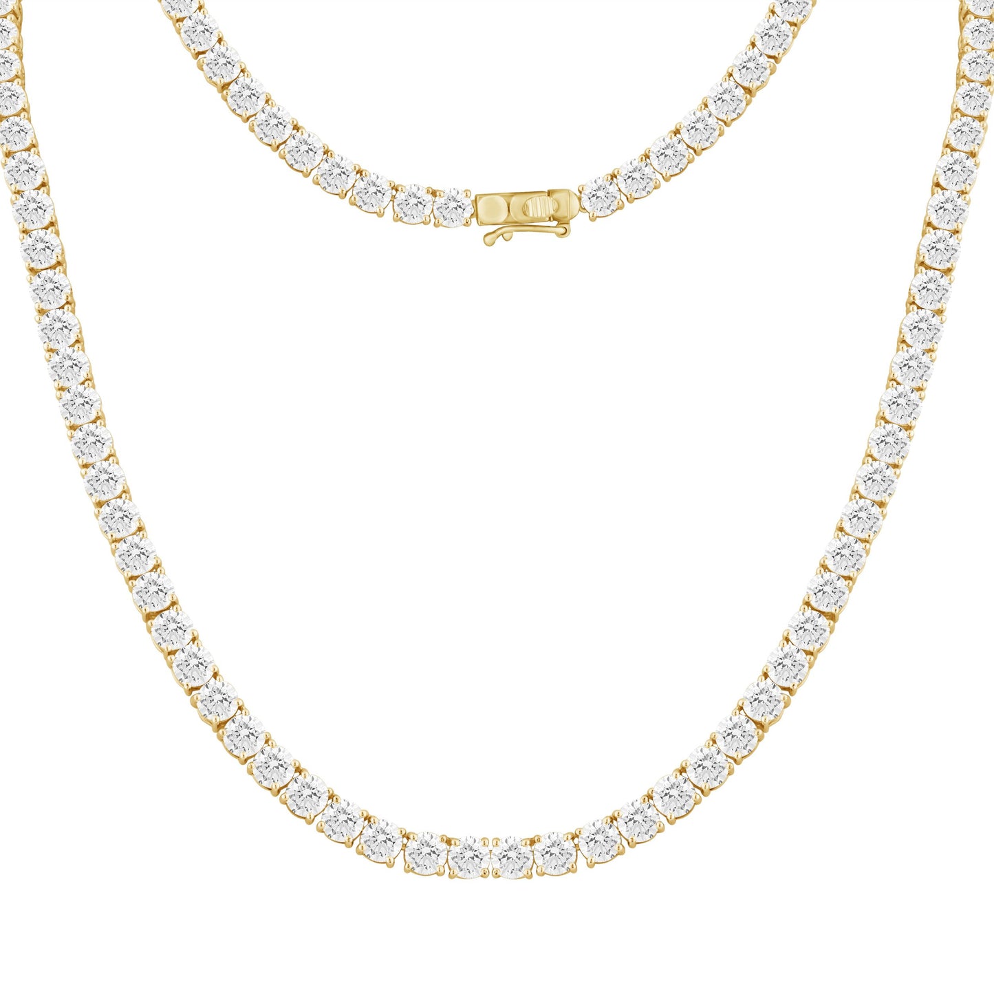12.40 Cttw Lab Grown Diamond 925 Silver Tennis Necklace