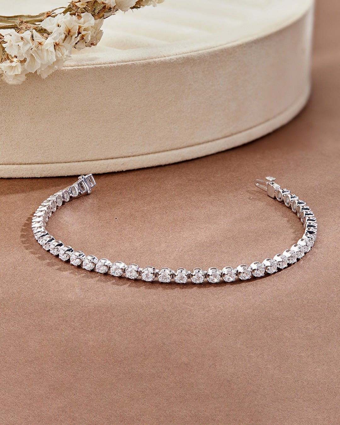 4 Ct Lab Grown Diamond 925 Silver Tennis Bracelet - Dewberry Diamonds