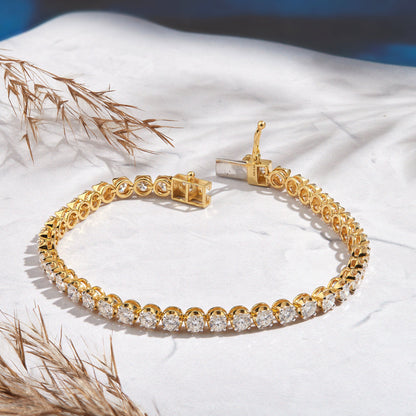 4 Ct Lab Grown Diamond 925 Silver Tennis Bracelet - Dewberry Diamonds