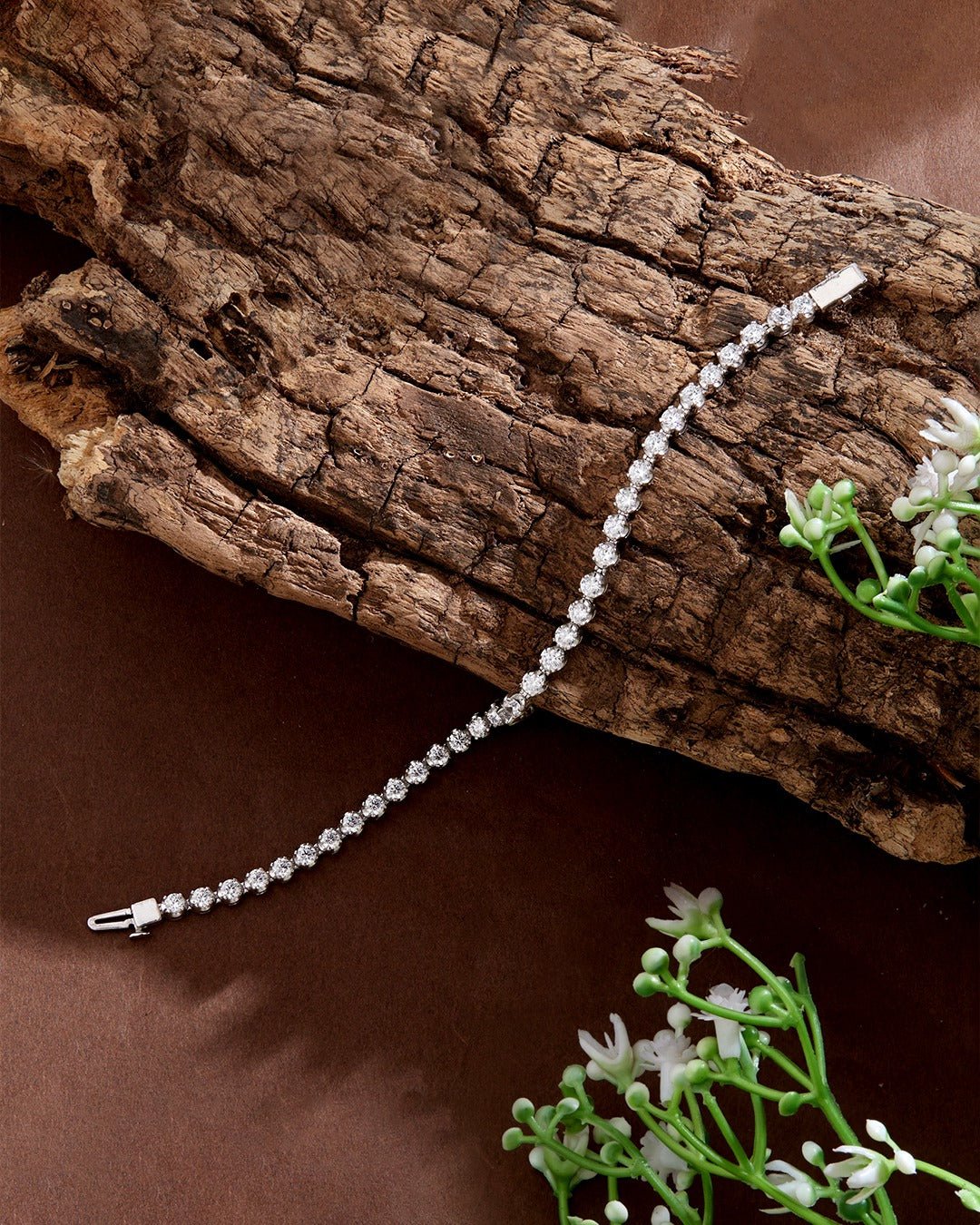 4 Ct Lab Grown Diamond 925 Silver Tennis Bracelet - Dewberry Diamonds