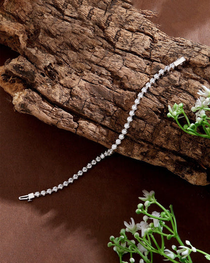 4 Ct Lab Grown Diamond 925 Silver Tennis Bracelet - Dewberry Diamonds