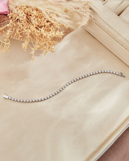 4 Ct Lab Grown Diamond 925 Silver Tennis Bracelet - Dewberry Diamonds