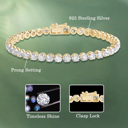 4 Ct Lab Grown Diamond 925 Silver Tennis Bracelet - Dewberry Diamonds
