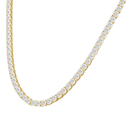 12.40 Cttw Lab Grown Diamond 925 Silver Tennis Necklace