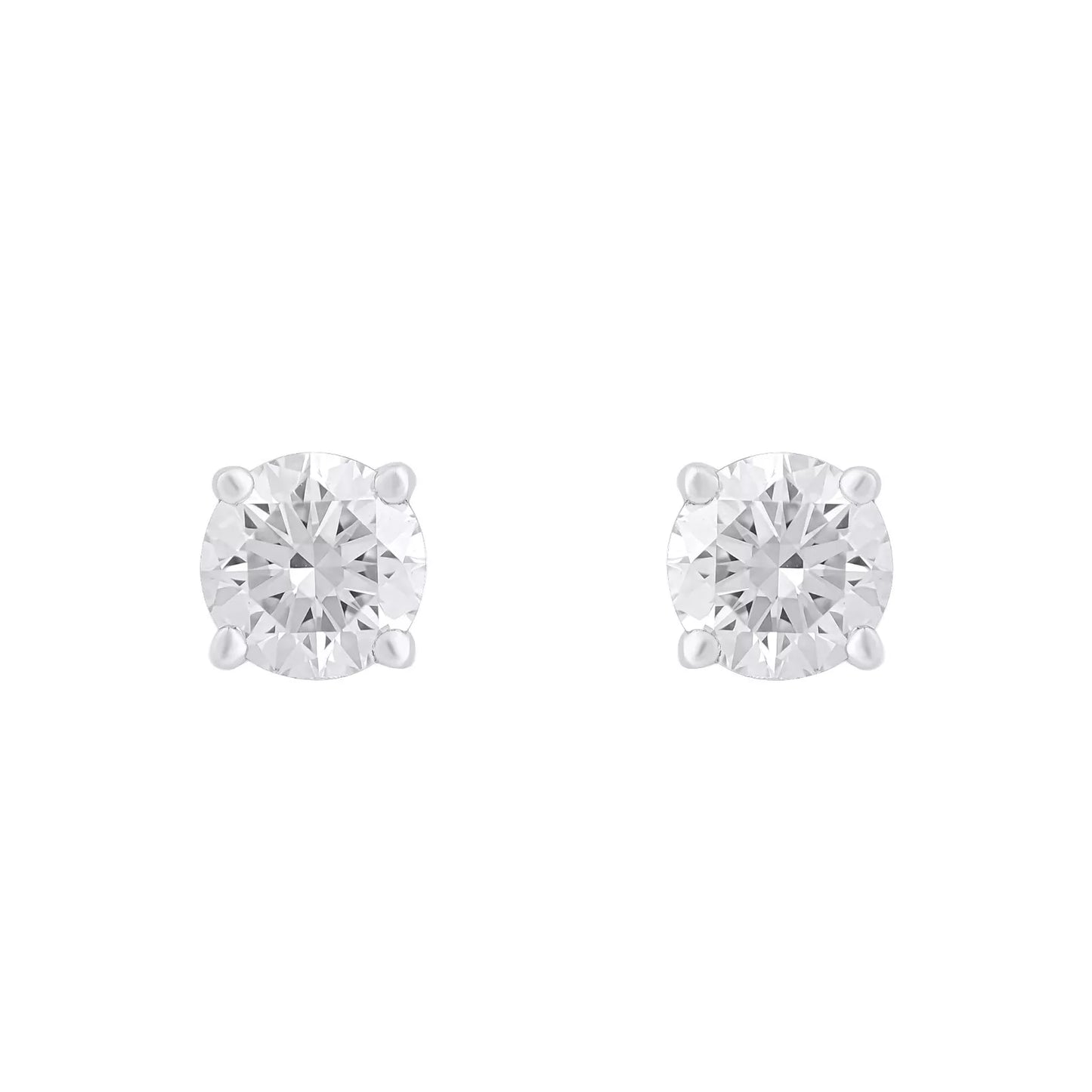 Solitaire Push Back Stud Earring