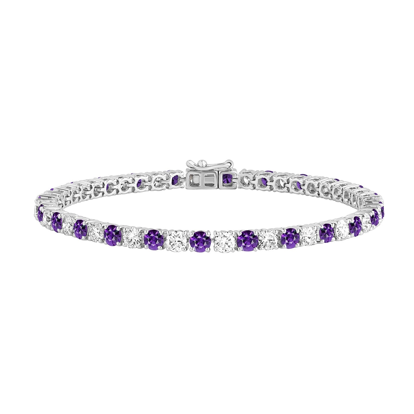 7.50 Ct Amethyst & Diamond Women's Tennis Bracelets - Dewberry Diamonds