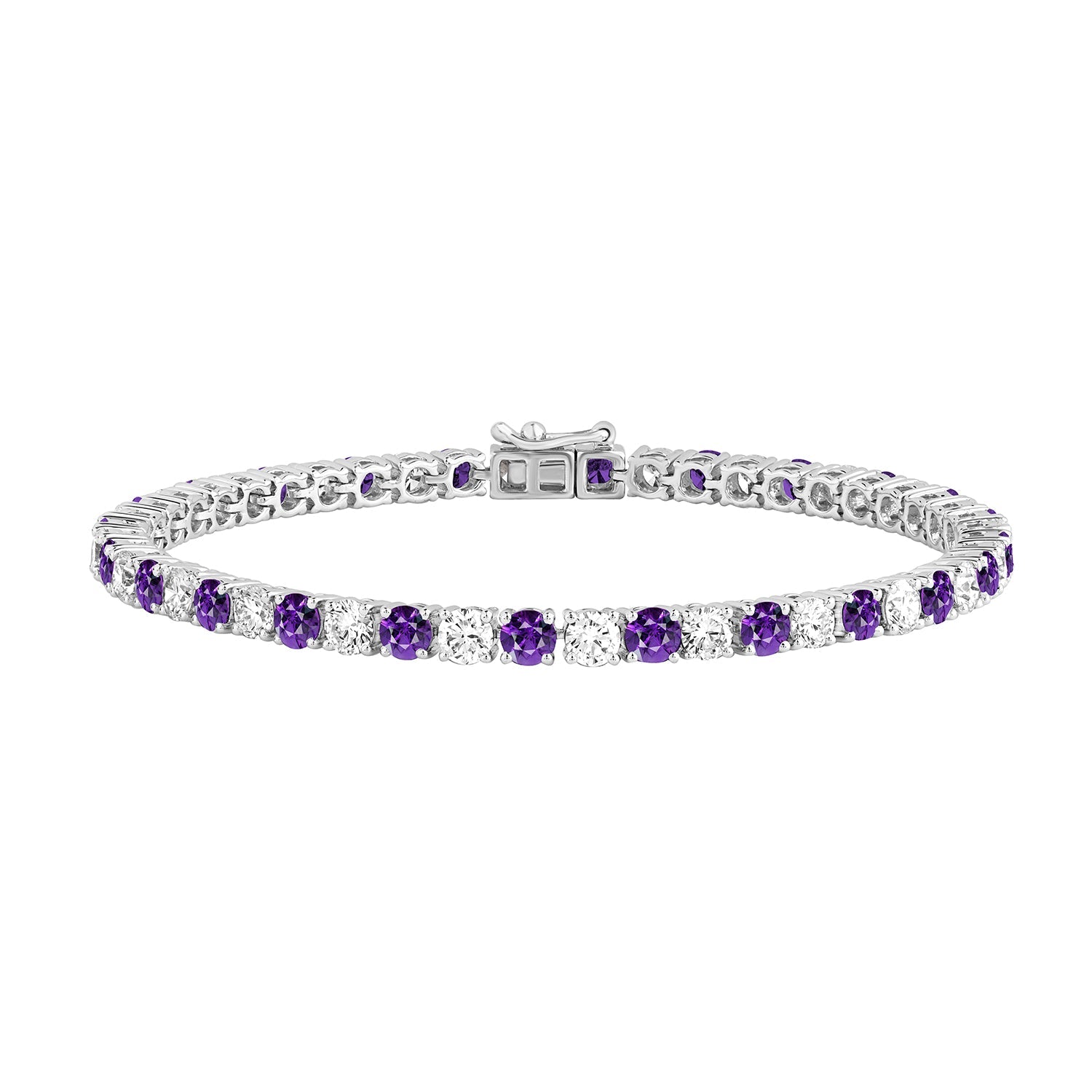 7.50 Ct Amethyst & Diamond Women's Tennis Bracelets - Dewberry Diamonds