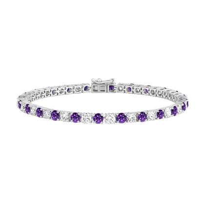 7.50 Ct Amethyst & Diamond Women's Tennis Bracelets - Dewberry Diamonds