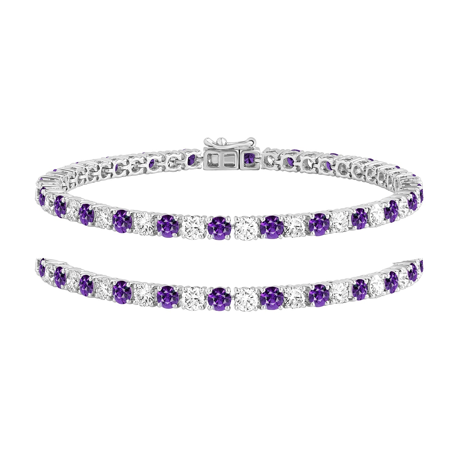 7.50 Ct Amethyst & Diamond Women's Tennis Bracelets - Dewberry Diamonds
