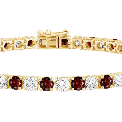 7.50 Ct Natural Red Ruby & Diamond Tennis Bracelets - Dewberry Diamonds