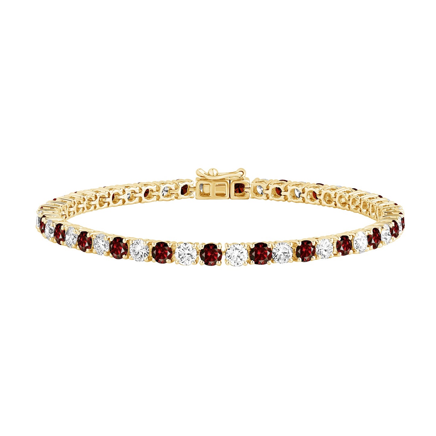 7.50 Ct Natural Red Ruby & Diamond Tennis Bracelets - Dewberry Diamonds