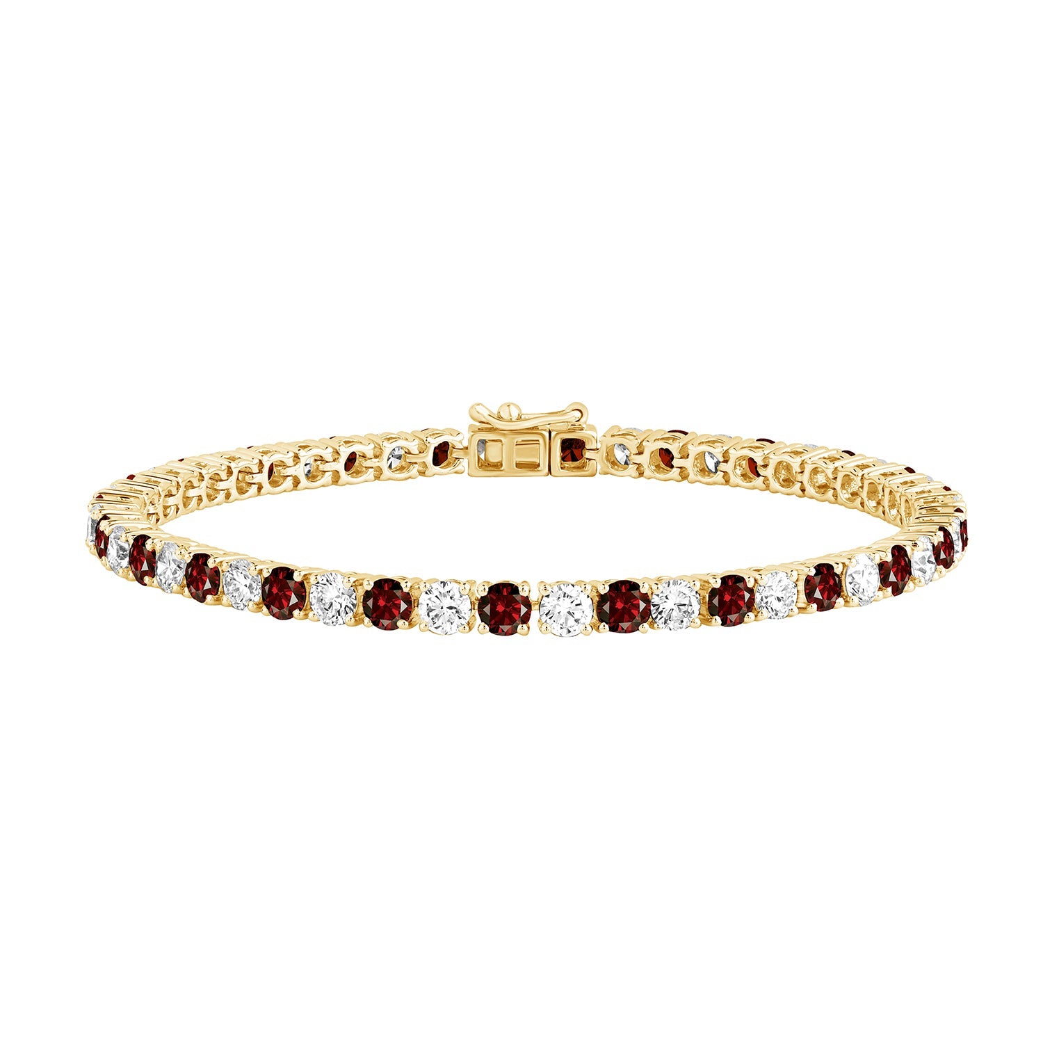 7.50 Ct Natural Red Ruby & Diamond Tennis Bracelets - Dewberry Diamonds