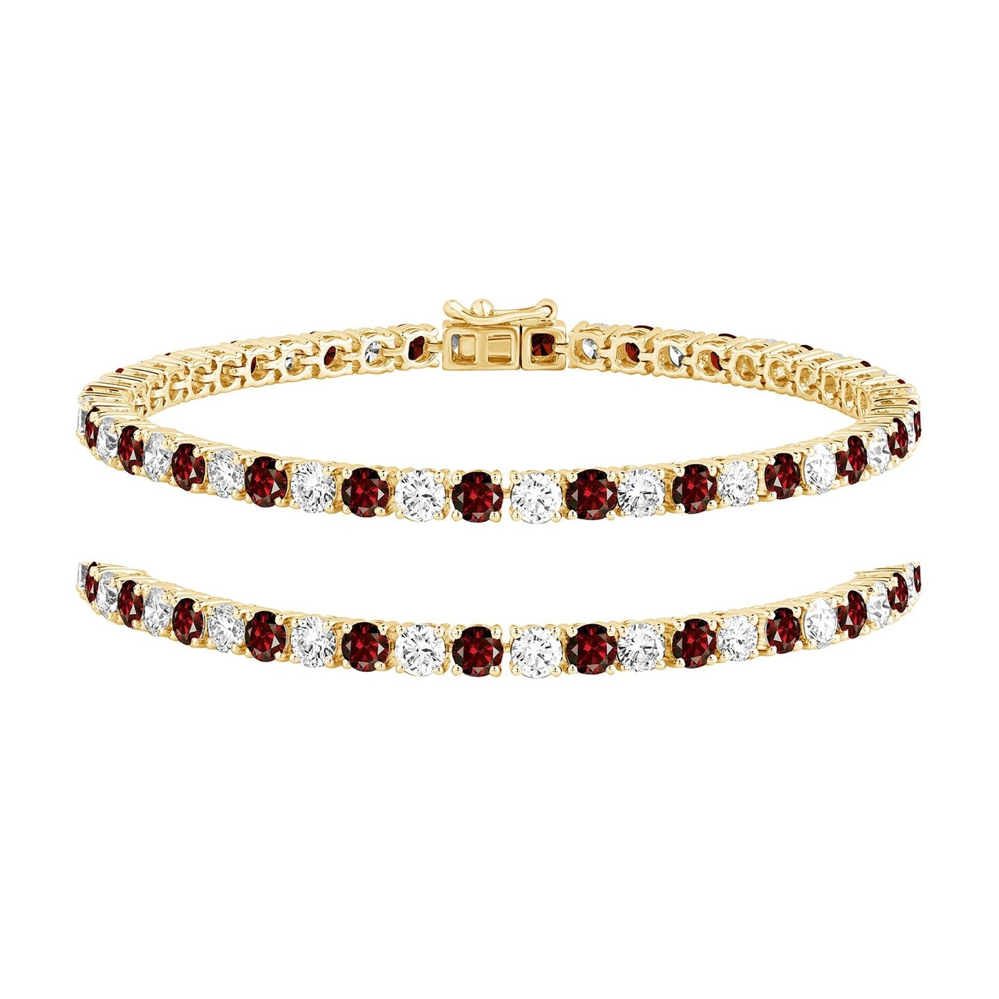 7.50 Ct Natural Red Ruby & Diamond Tennis Bracelets - Dewberry Diamonds