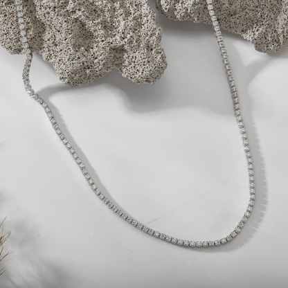 925 Silver Lab Grown Diamond Tennis Necklace - Dewberry Diamonds