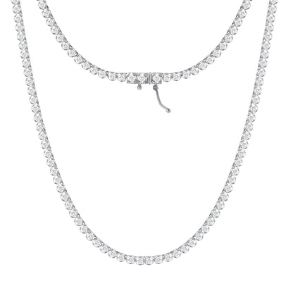 925 Silver Lab Grown Diamond Tennis Necklace - Dewberry Diamonds