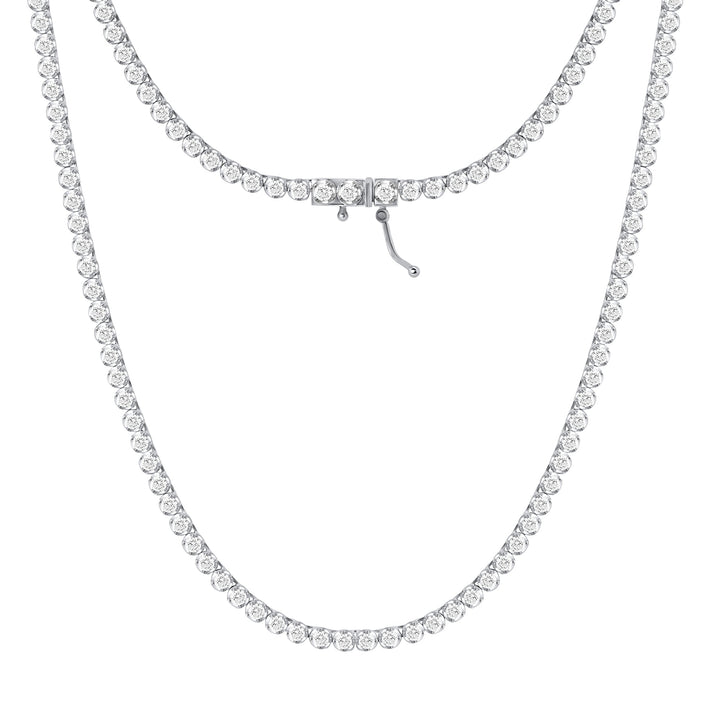 925 Silver Lab Grown Diamond Tennis Necklace - Dewberry Diamonds